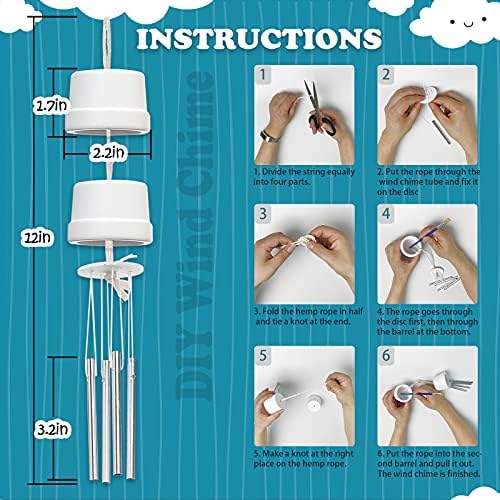 3-Pack DIY Wind Chime Kits for Kids Ages 3-12