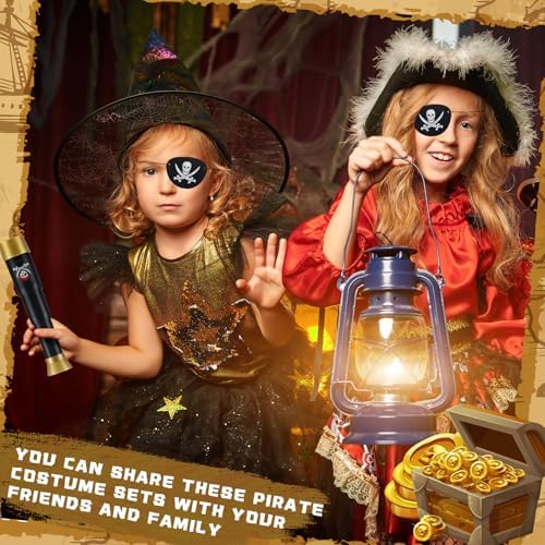 Libima Pirate Eye Patches and Telescopes Set for Kids