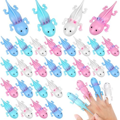 24 Pcs Axolotl Party Favors Rubber Slingshot Toys