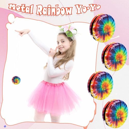 Octaday 55 Pcs Rainbow Yo-Yos Metal Yo Yo Toys