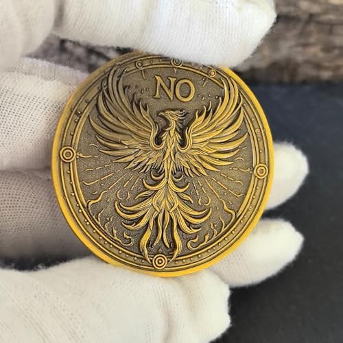 CYOUNG Golden Decision-Making Coin with Lotus and Phoenix Design