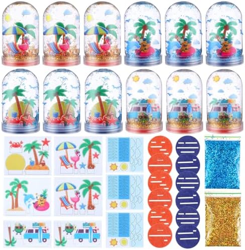 12 Set Summer Snow Globe Craft Kit for Kids