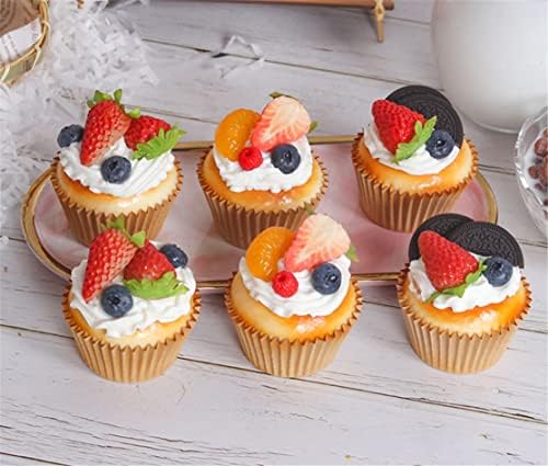 6PCS Artificial Cupcake Display Props for Decoration