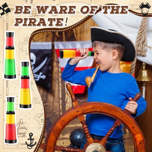 24 Pcs Plastic Pirate Telescopes for Parties