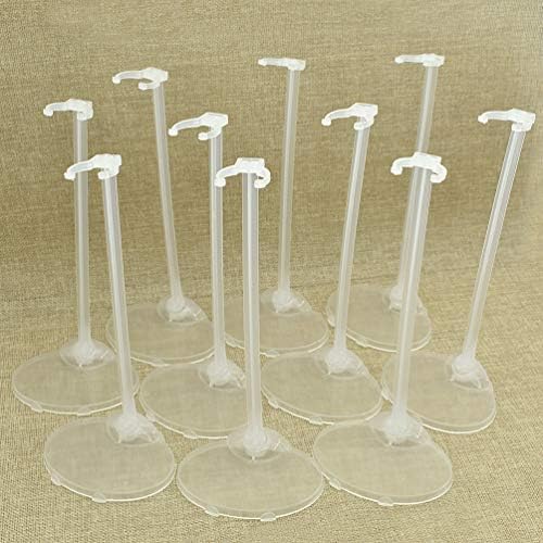 10pcs Clear Doll Stand Supports for Display