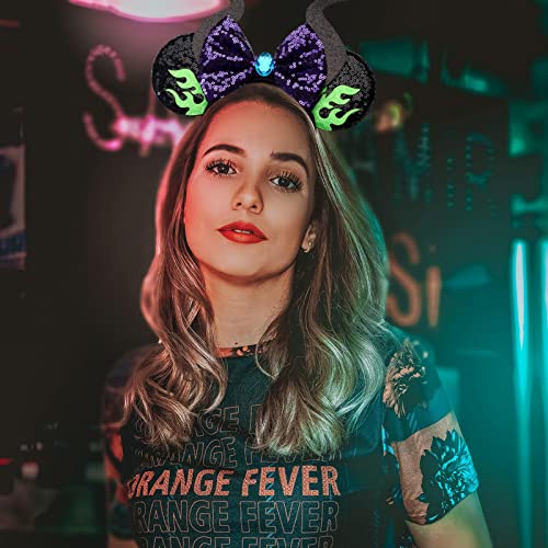 RAZKO Flaming Mouse Ears Headband for Women Girls