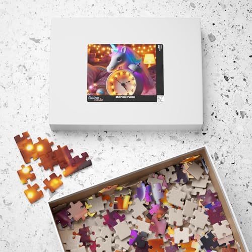 Unicorn Alarm Clock Jigsaw Puzzle with Glowing Horn