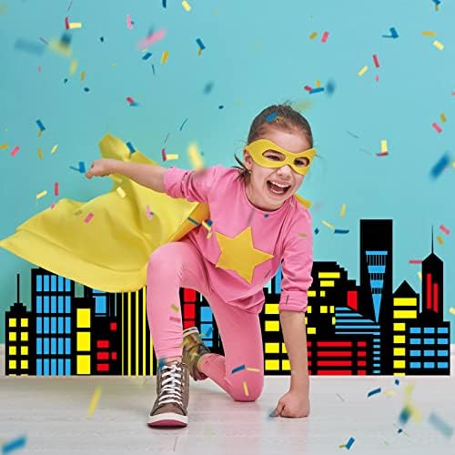 Eaasty City Skyline Backdrop Party Decoration