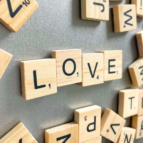YJ Premiums 100 Piece Wooden Magnetic Letters