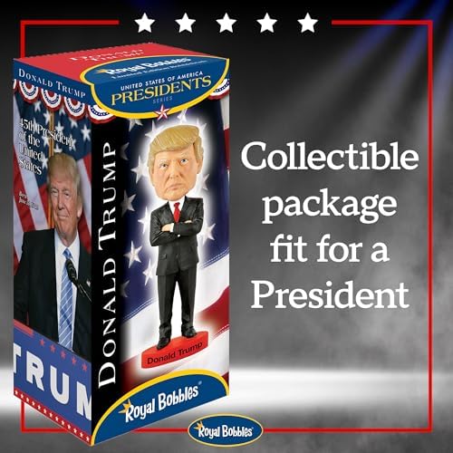 Royal Bobbles Donald Trump 8 Inch Collectible Bobblehead Statue