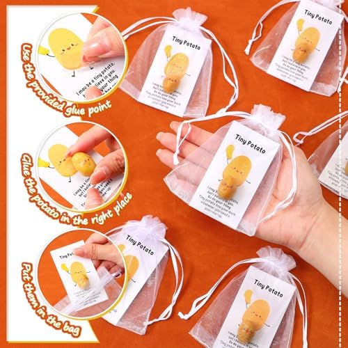 Huwena 30 Piece Potato Gift Set with Cards and Organza Bags