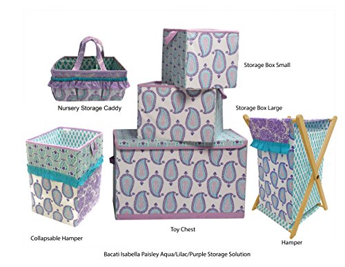 Bacati Isabella Girls Paisley Memo Board with Button Detail