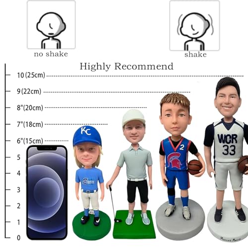Custom Bobble Head Figurine Father and Son Handmade Sculpture Gift