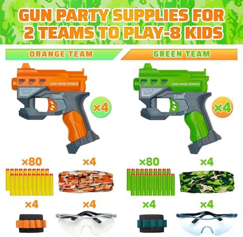 8 Pack Blaster Guns for Kids Birthday Party Toy