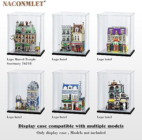 Clear Display Case with Light for Lego Sanctum 76218 Building Set