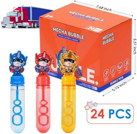 Robot Bubble Wand Party Favor Set 24 Pieces