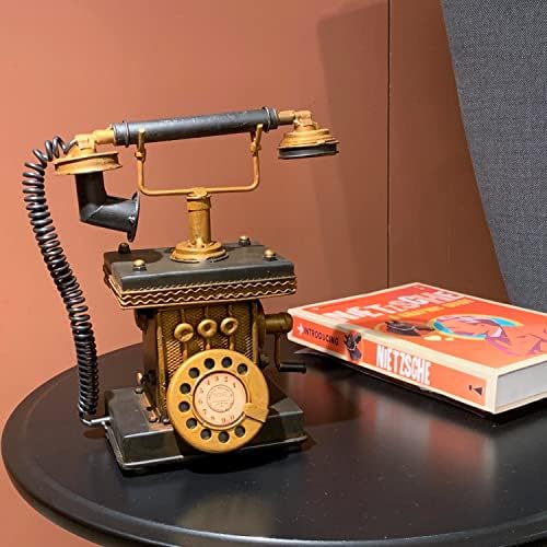 Retro Phone Coin Bank Decorative Savings Figurine