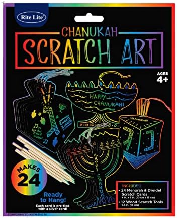 Rite Lite Chanukah Scratch Art Kit with 24 Cards