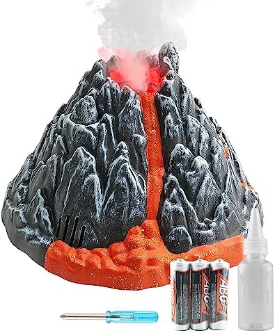 Dinobros Volcano Toy for Kids 3-5 Mist Spouting with Dinosaur Sounds