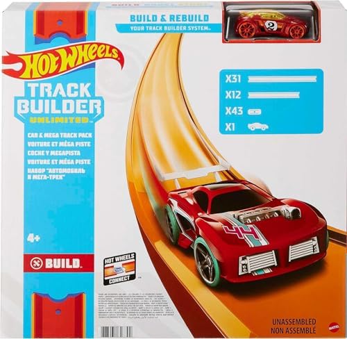 Hot Wheels Mega Track Set 40 Feet Track 87 Parts