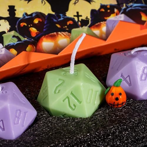 D20 Dice Candles Set with Gift Box
