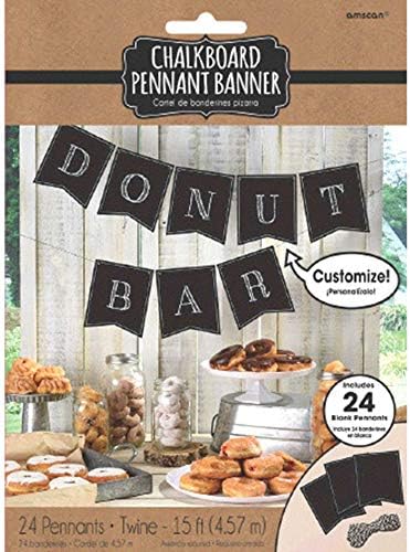 Custom Chalkboard Pennant Banner Set - 24 Pieces Reusable Bunting for Events