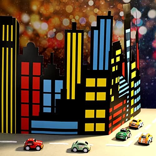 Eaasty City Skyline Backdrop Party Decoration