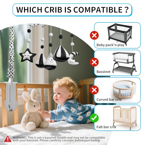 FEISIKE Baby Crib Mobile with 35 Lullabies and 3 Modes