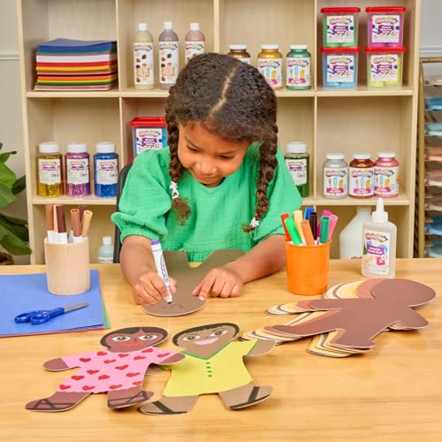 Colorations Multicultural People Shapes Set of 24