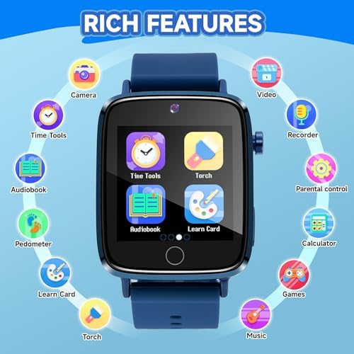 ZUODUN Kids Smart Watch with 26 Games and Camera