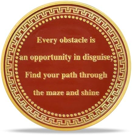 Maze of Light Challenge Coin for Resilience and Growth