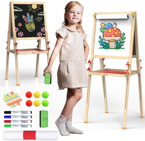 JOYOOSS Adjustable Art Easel for Kids 4-8 Years