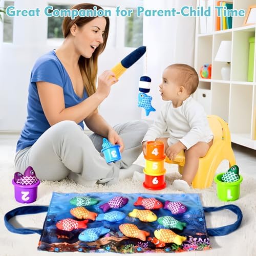 Montessori Fishing Toy Set for 1-3 Year Olds
