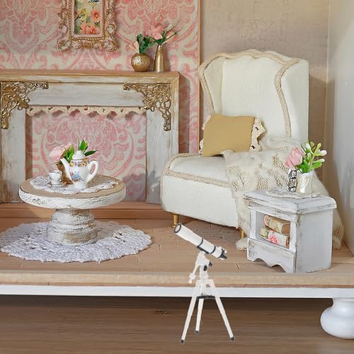 BESTonZON 112 Scale Dollhouse Telescope Ornament