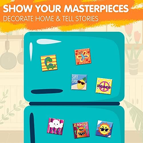 JOYIN 24 Magnetic Tile Art Kit for Kids
