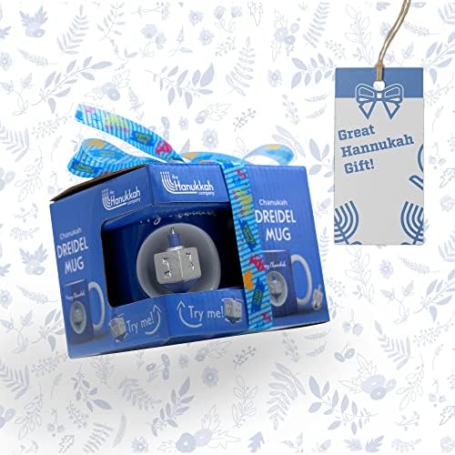 Ner Mitzvah Spinning Dreidel Mug - Hanukkah Decor