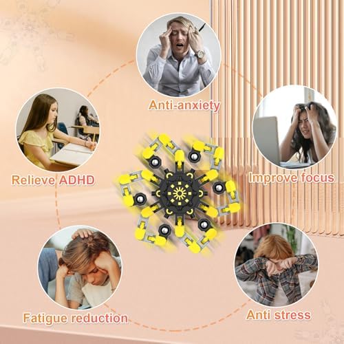 Transformable Fidget Spinners - 9PC Set for Kids and Adults