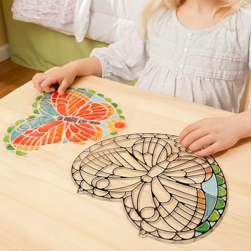 Melissa Doug Butterfly Stained Glass Sticker Kit