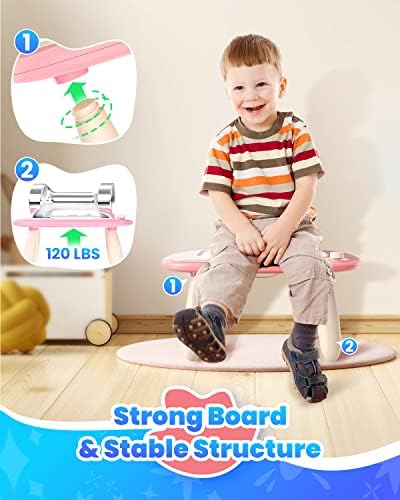 Seimome Magnetic Drawing Board for Toddler Girls 1-3 Years Pink
