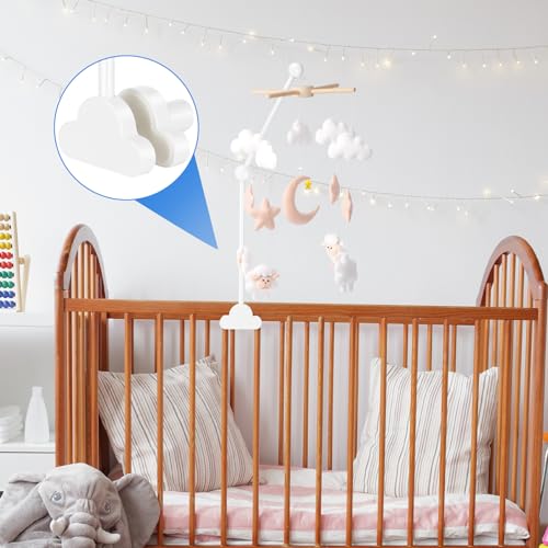 GlikCeil Wooden Crib Mobile Arm Cloud Design 2717 Inches Adjustable