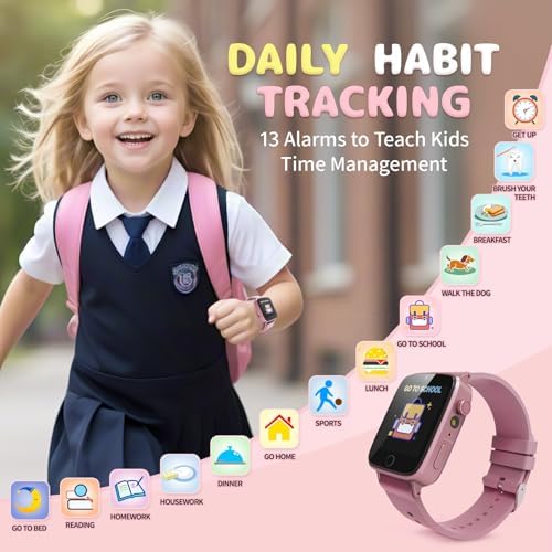 Kids Girls Watch with Camera and 26 Puzzle Games