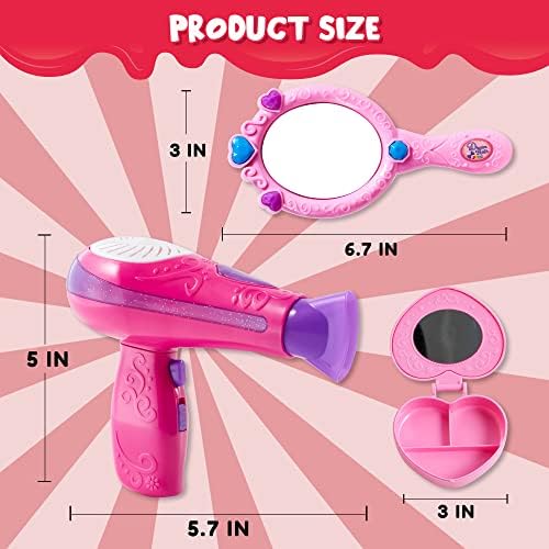 JOYIN 17Pcs Girls Beauty Salon Toy Kit
