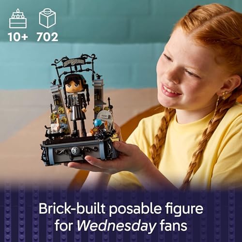 LEGO Wednesday Addams Figure - Collectible Display Toy for Ages 10