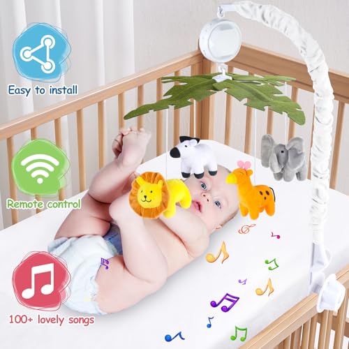 Baby Crib Mobile with Music Lights and Remote Control 1