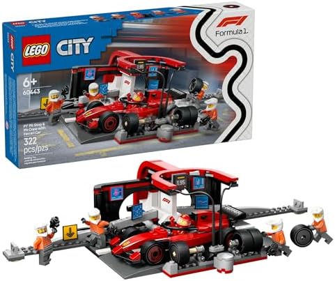 LEGO City F1 Pit Stop Pit Crew with Ferrari Car
