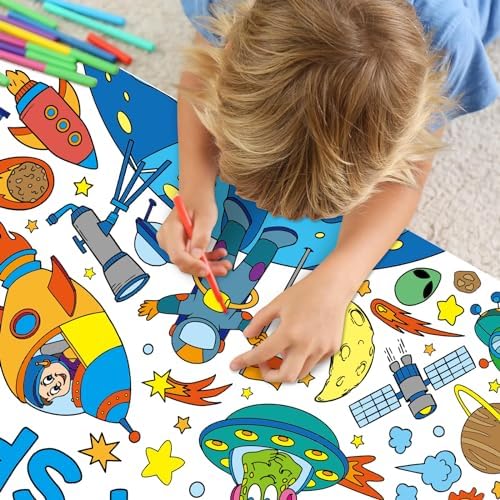 Zachely Outer Space Giant Coloring Poster 30x72 Inch