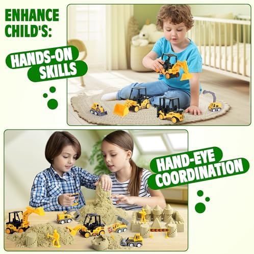 Billeeit Sand Construction Kit for Kids 3 - 36Pc Set