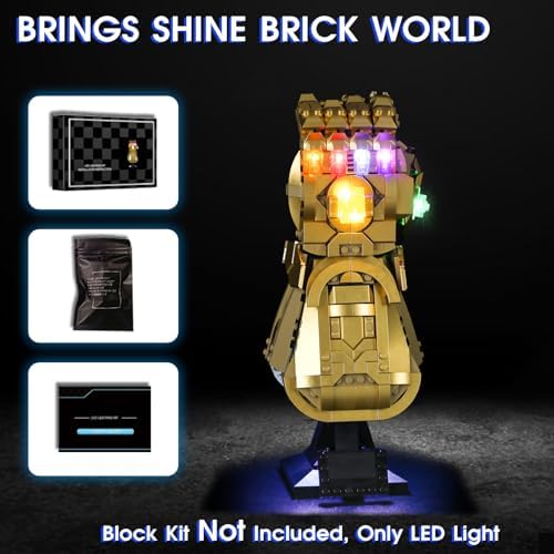 Vaodest LED Light for LEGO 76191 Infinity Gauntlet Display