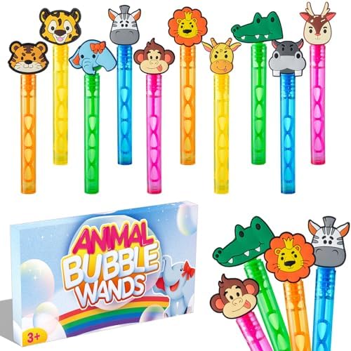 Jungle Safari Bubble Wand Set 20Pcs for Kids