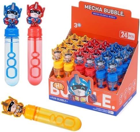 Robot Bubble Wand Party Favor Set 24 Pieces